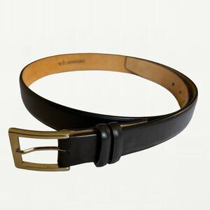 W. Kleinberg Black Leather Belt, 34